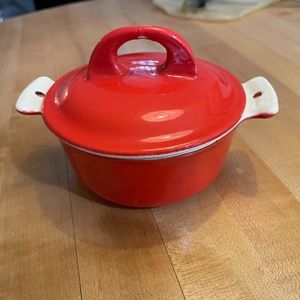Miniature Red Enamel Cast Dish - Griswold